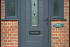 Anthracite Solid-core Composite door Installation in Tadley