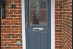 Slate Grey Insulated Composite Door Installation in Tadley