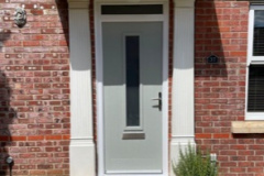Silver Grey Insulated Composite door Installation in Tadley