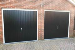 2 Single Black Up & Over Garage doors