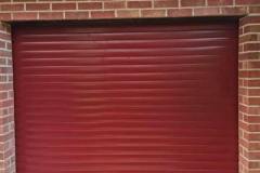 Red roller Garage Door