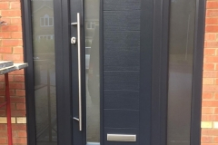 Anthracite Insulated Composite door Installation in Theale