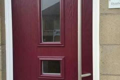 Burgundy Insulated Composite door Installation in Tilehurst