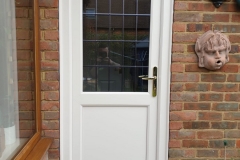 uPVC Back Door with Clear, leaded glazing