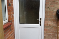 uPVC Back door Installation with flat panel & Contora Glazing