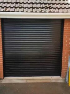 Thatcham Garage Doors| Black Roller Garage Door